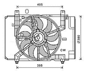 AVA NISSAN Вентилятор радіатора (дифузор в зборі) JUKE 1.6 10- AVA COOLING DN7532