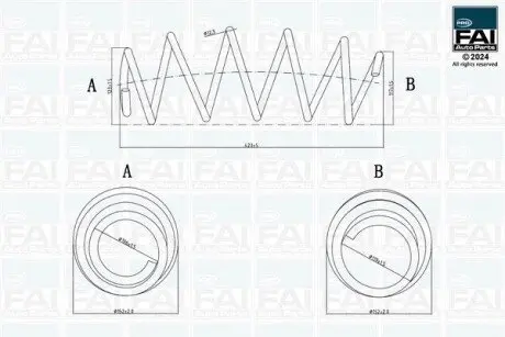 FIAT Пружина передня L= 423 mm Doblo,Combo Tour 10- FAI FPCS140