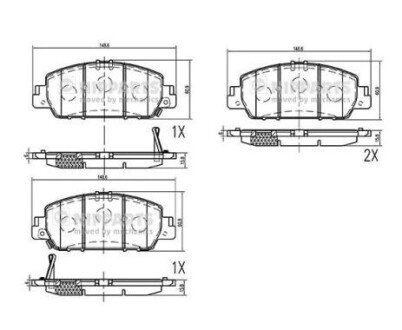 Гальмiвнi колодки дисковi NIPPARTS N3604074