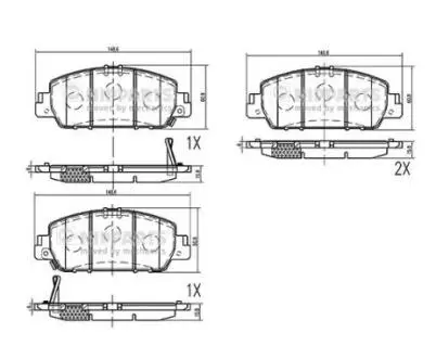 Гальмiвнi колодки дисковi NIPPARTS N3604074