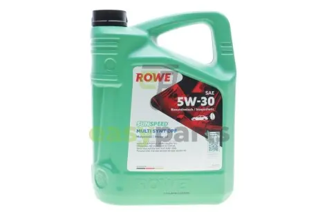 Олива 5W30 SUNSPEED MULTI SYNT DPF (5L) (BMW LL-04/MB229.51/229.31/229.52/VW504 00/507 00/GM dexos2) ROWE 4920125-0050-99