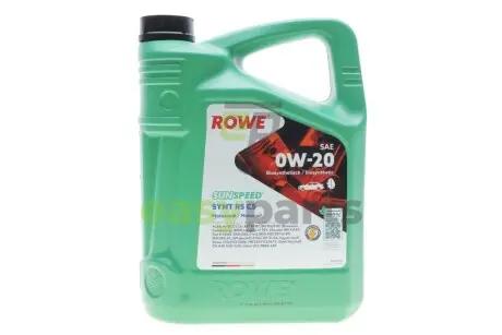 Олива 0W20 SUNSPEED SYNT RS C5 (5L) (ACEA A1/B1/C5/C6) (Longlife-17 FE+/MB 229.71/229.72/M2C962-A1) ROWE 4920379-0050-99