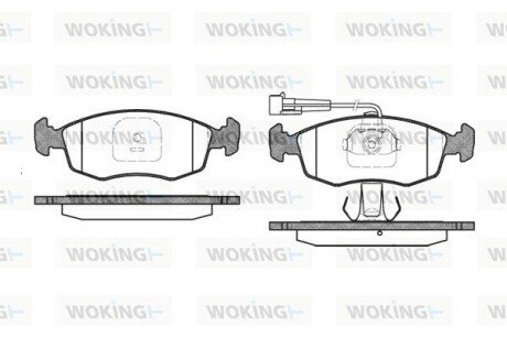 Колодки гальмівні WOKING P0723.12