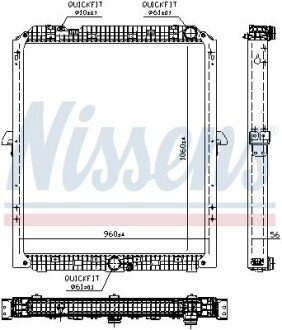 Радіатор двигуна, головний NISSENS 67176