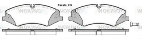 Фото колодки гальмівні WOKING P15093.00 Колодки гальмівні WOKING P15093.00