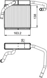 Радіатор пічки FORD Valeo 811552