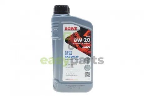 Олива 0W20 HIGHTEC SYNT RS D1 (1L) (API SP RC/SN PLUS RC)(GM dexos1 Gen 3/Ford WSS-M2C962-A1) ROWE 20051-0010-99