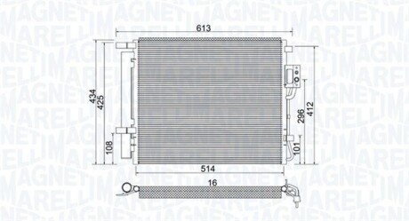 Condenser, air conditioning MAGNETI MARELLI 350203977000