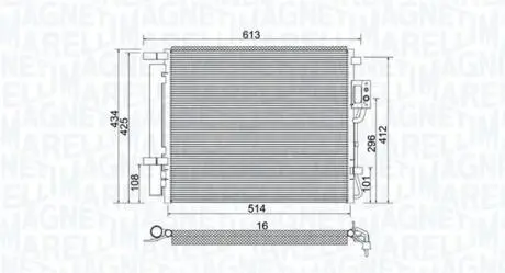 Condenser, air conditioning MAGNETI MARELLI 350203977000