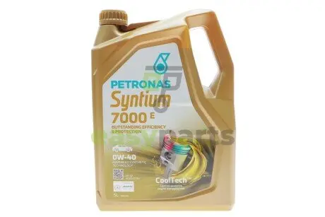 Олива 0W40 SYNTIUM 7000 E (5L) (MB 229.5/MB 229.3/VW 502.00/505.00/LL-01/RN0710/Ford WSS-M2C937-A) Petronas 70722M12EU