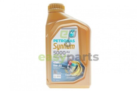 Олива 5W30 SYNTIUM 5000 AV (1L) (LL-04/VW 504 00/507 00/MB 229.51/Porsche C30) Petronas 70950E18EU