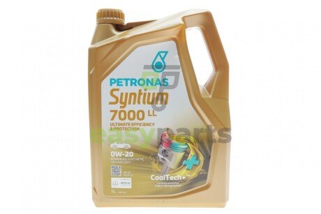 Олива 0W20 SYNTIUM 7000 LL (5L) (BMW LL-17 FE+) (API SP) (ILSAC GF-6A/ACEA C6) Petronas 70719M12EU