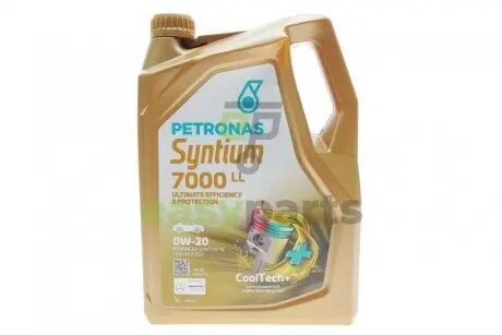 Олива 0W20 SYNTIUM 7000 LL (5L) (BMW LL-17 FE+) (API SP) (ILSAC GF-6A/ACEA C6) Petronas 70719M12EU