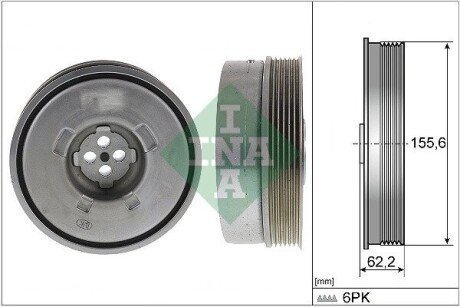 Шкив коленвала BMW X1 (F48) 15- B38 A15 A INA 544050110