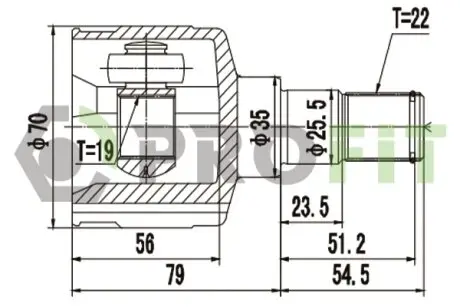 ШРКШ зі змазкою в комплекті PROFIT 2810-3069