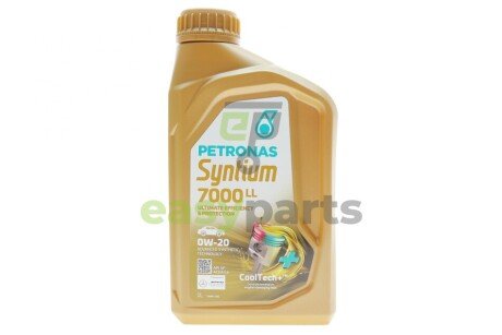 Олива 0W20 SYNTIUM 7000 LL (1L) (BMW LL-17 FE+) (API SP) (ILSAC GF-6A/ACEA C6) Petronas 70719E18EU