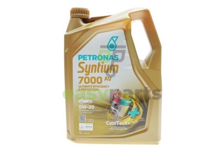 Олива 0W20 SYNTIUM 7000 AV (5L) (Porsche C20/VW 508 00/509 00) (ACEA C5) Petronas 70410M12EU