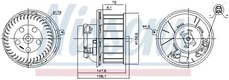 Dmuchawa 24V pasuje do: FORD CARGO II 06.03- NISSENS 87643