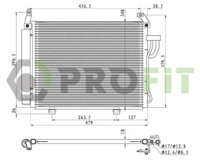 Конденсер кондиціонера PROFIT 1770-0577 (фото 1)