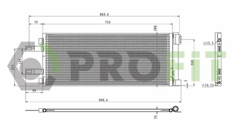 Конденсер кондиціонера PROFIT 1770-0554