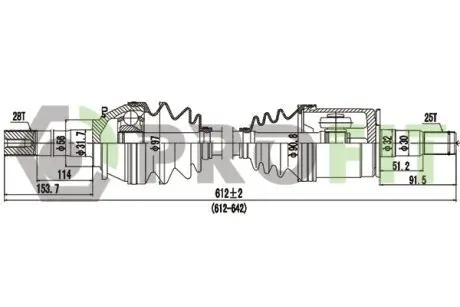 Піввісь PROFIT 2730-3156
