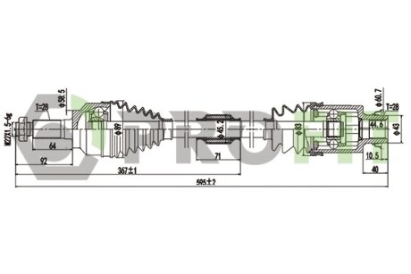 Піввісь PROFIT 2730-3154