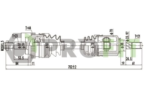 Піввісь PROFIT 2730-3151