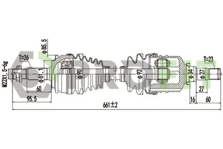 Піввісь PROFIT 2730-3143