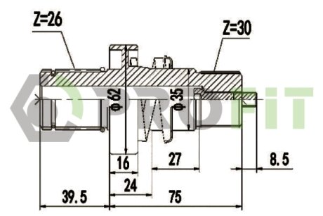 Піввісь PROFIT 2730-3126