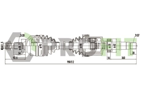 Піввісь PROFIT 2730-3128