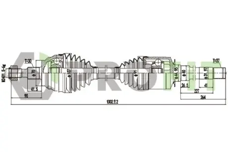 Піввісь PROFIT 2730-3129