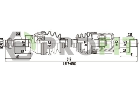 Піввісь PROFIT 2730-0838