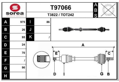 Автозапчасть EAI T97066