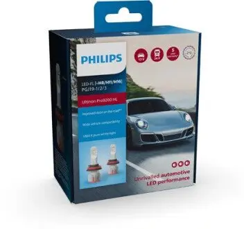 LED Fog PGJ19-1/2/3 Ultinon Pro9200 +400% PHILIPS 11366U92X2
