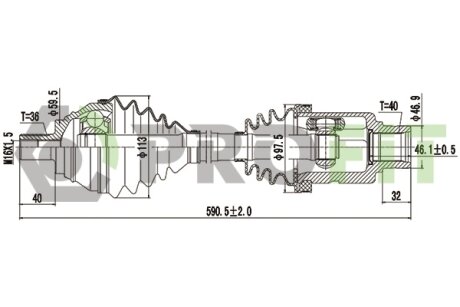 Піввісь PROFIT 2730-3149