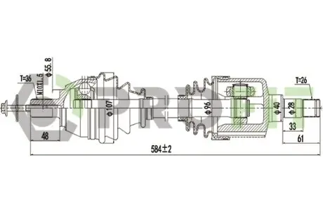 Піввісь PROFIT 2730-1383