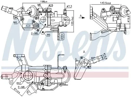 CH┼üODNICA EGR CITROEN BERLINGO 97- NISSENS 989273