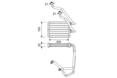 NAGRZEWNICA NISSAN X-TRAIL I 01- Valeo 811640