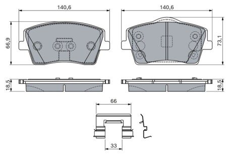 KLOCKI HAM. VOLVO XC40 BOSCH 0986460144