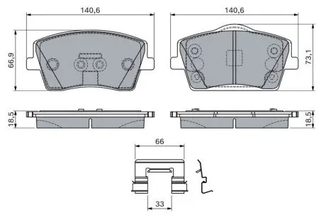 KLOCKI HAM. VOLVO XC40 BOSCH 0986460144