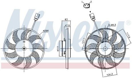 WENTYLATOR CH┼üODNICY VW ARTEON 17- NISSENS 85866