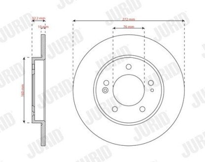 TARCZA HAM./TY┼ü/ HYUNDAI I30 16- Jurid 563614JC