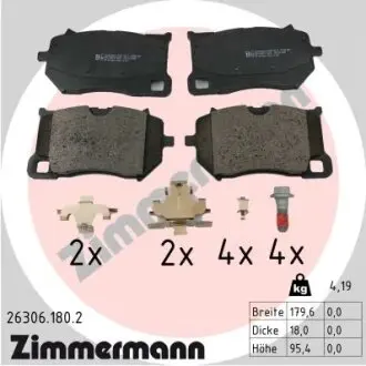 Фото klocki ham./prz/ volvo xc60 ii 21- ZIMMERMANN 263061802 KLOCKI HAM./PRZ/ VOLVO XC60 II 21- ZIMMERMANN 263061802