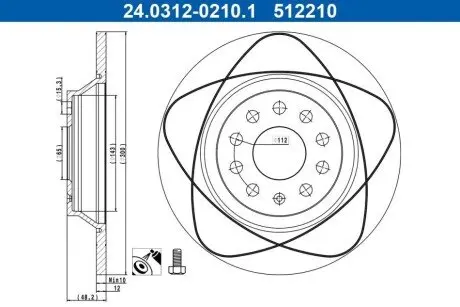 TARCZA HAM TYL 300X12 P POWER DISC ATE 24031202101