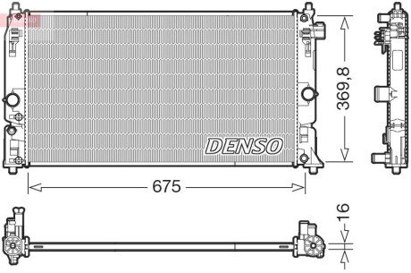 Радиатор охлаждения Toyota Prius/Lexus UX 1.8H/2.0H 15- DENSO DRM50150