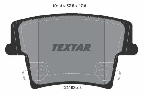 Гальмiвнi колодки дисковi TEXTAR 2416301 (фото 1)