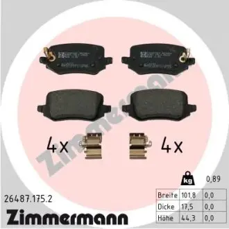 Гальмiвнi колодки дисковi ZIMMERMANN 264871752