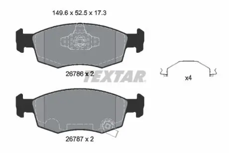 KLOCKI HAM PRZOD TEXTAR 2678601