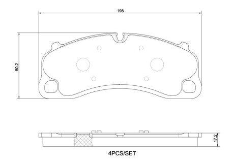 Klocki ham. PORSCHE 718 BOXSTER (982) 04/16-> / PORSCHE 718 CAYMAN (982) BREMBO P65048