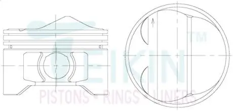 Поршни +0.50mm (к-кт на мотор) Chrysler PT Cruiser, Sebring, Stratus TEIKIN 31118050